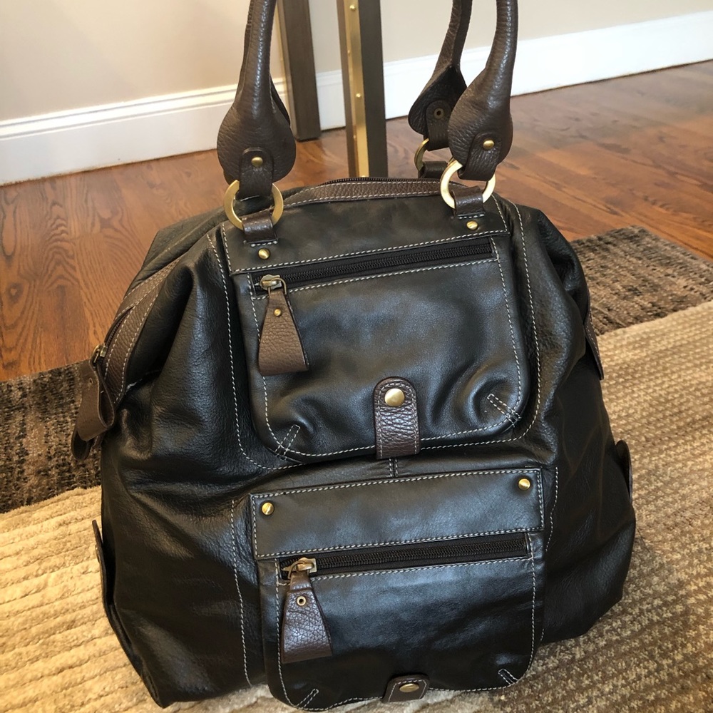 Michael Rome Black Leather Bag